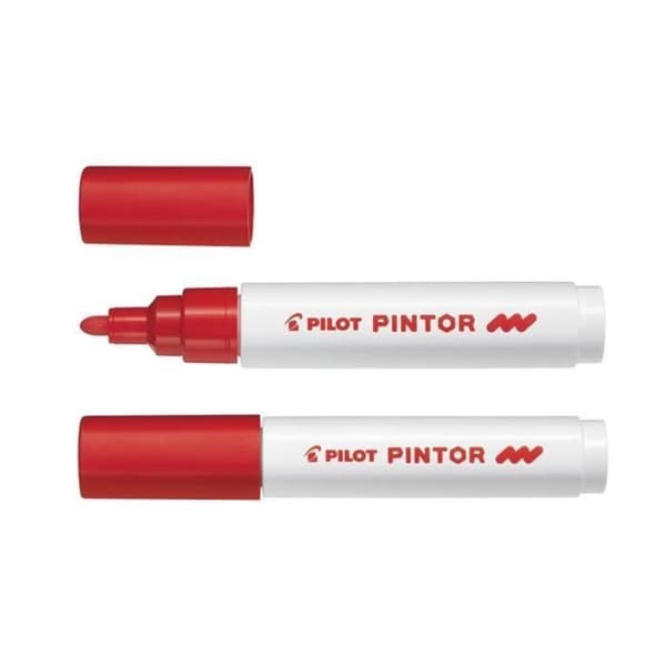 Marker - Pilot - Pintor Classic - Rød - Pigmenteret blæk - Multi-overflade