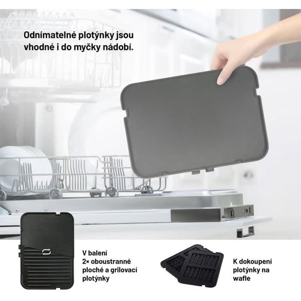 El-grill - LAUBEN - 2000ST - 3 i 1 - Bærbar - Rustfrit stål