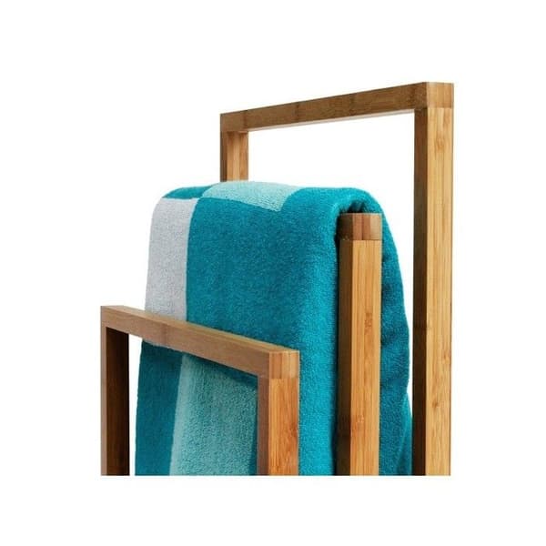 Bambu handdukshållare MSV - 3 stänger - 42x24x82cm - samtida stil