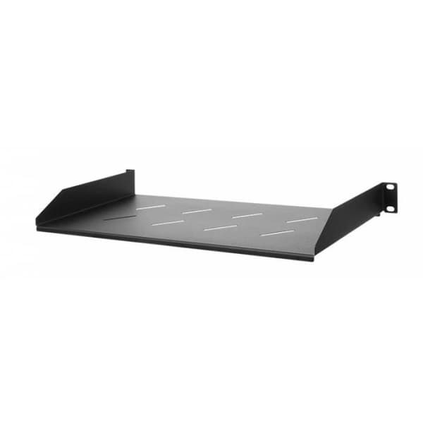 Rack hylde 19" 1U 350mm sort