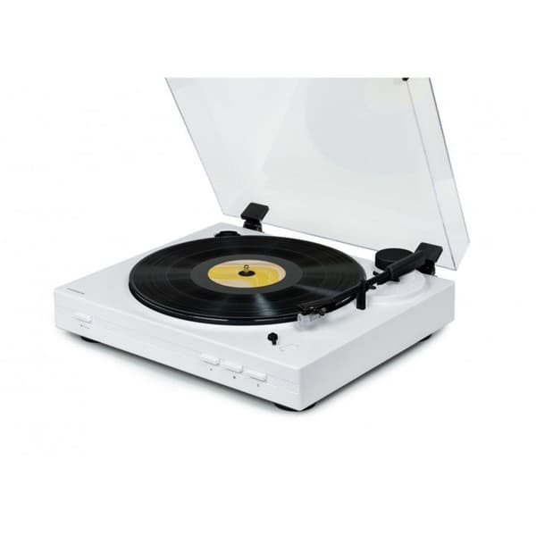 Automatisk vinylspelare Remdriven - Vit