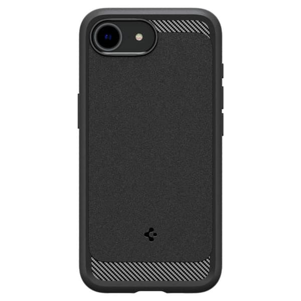 Spigen Rugged Armor MagSafe cover til iPhone 16e - Mat sort
