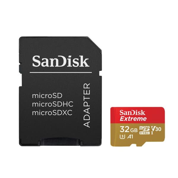 SANDISK EXTREME 32GB microSDHC-kort - Adapter medfølger