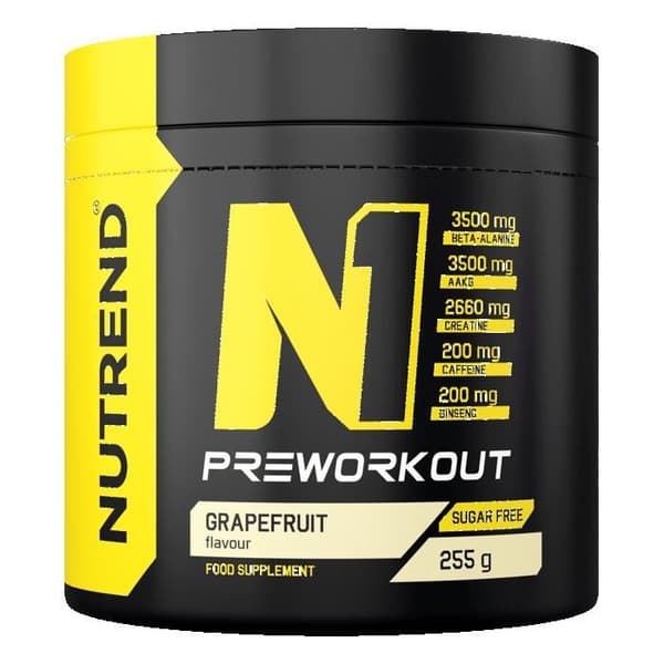 PreWorkout - Nutrend - N1 Pre-Workout (255g) - Smak Grapefrukt