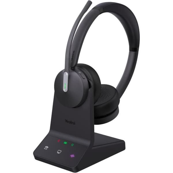 Trådløs headset - Yealink - WH64 Dual UC - Sort - Bluetooth - USB-C