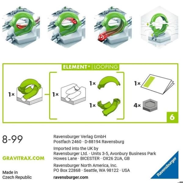 Circuit med kugler GRAVITRAX: Looping element