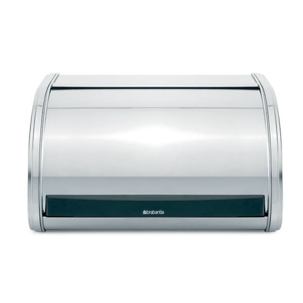 Brødkasse - Brabantia - 339585 - Skydelåg - Blank stål - Medium