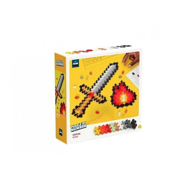 Kit 250 dele Mini Puzzle efter numre tema eventyr - Plus Plus
