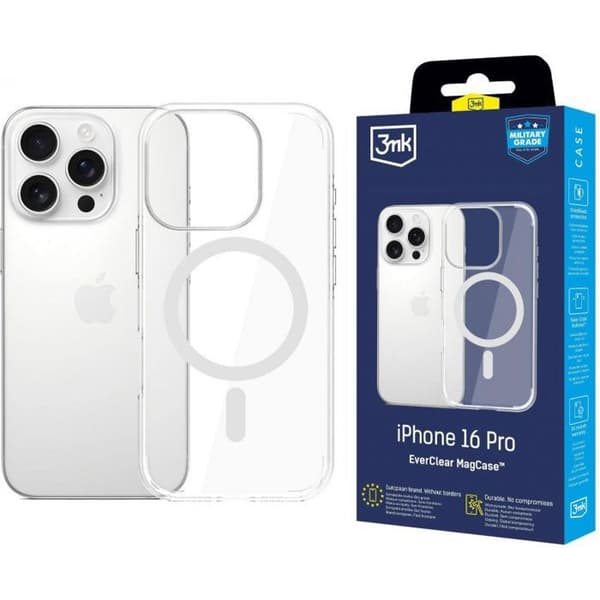 Tilbehør - reservedel pda 3mk Etui EverClear MagCase til Apple iPhone 16 Pro