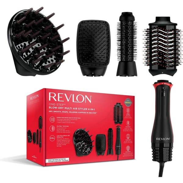 Multistyler 4-i-1 - REVLON - RVDR5373E - Til tekstureret hår - 4 temperaturer - Sort