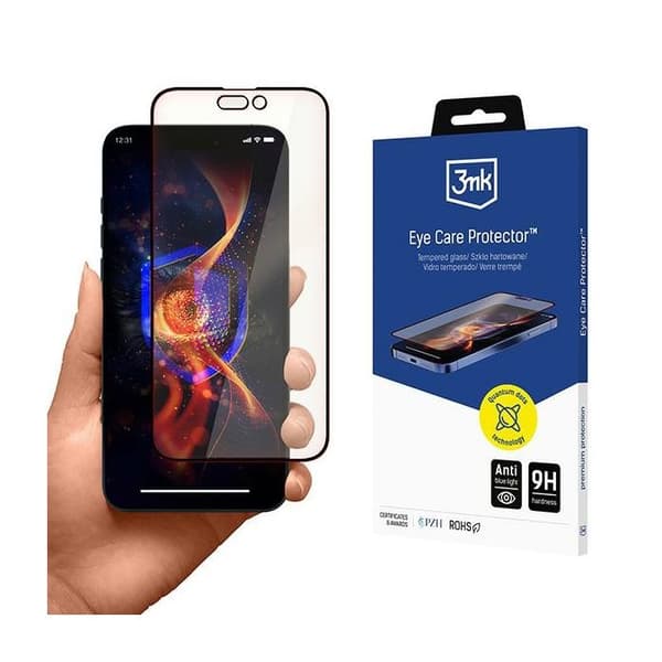 Hærdet glas til iPhone 15 3MK EyeCare Protector