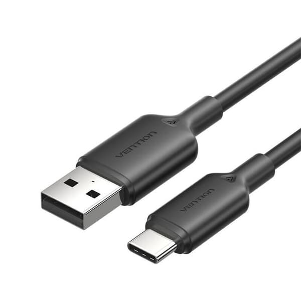 Kabel - VENTION - CTQBF USB 2.0 A til USB-C - Hurtig opladning 3A - 1 m - Sort