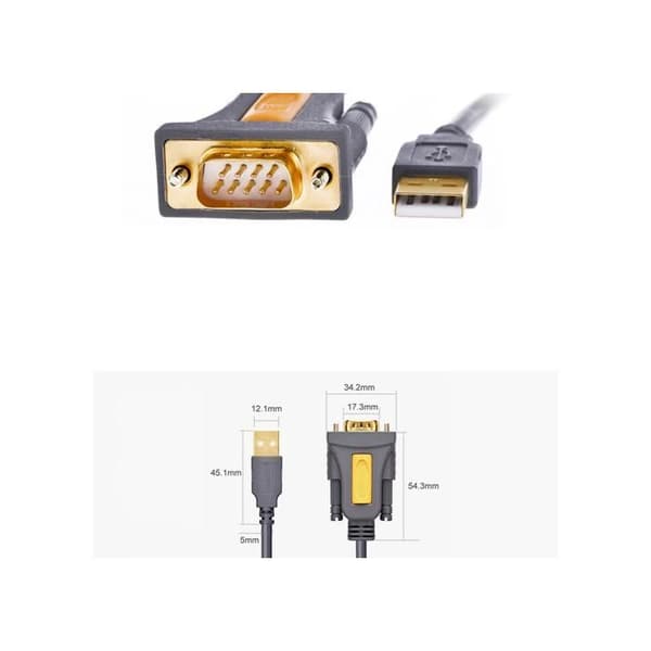 USB-A til DB9 RS-232 Ugreen adapter til audiovisuelle enheder 1,5 m