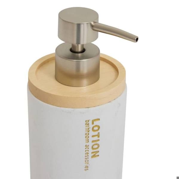 Sæbedispenser 270ml "Léa" hvid marmor effekt