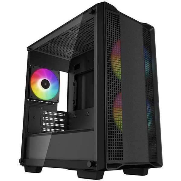 PC-kabinet - DEEPCOOL - CC360 A-RGB (Sort) - Mini tower - Micro-ATX format - 3x120mm A-RGB