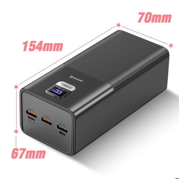 Nødstrøm - SWISSTEN - Power Line Compact - 50000mAh - 100W - Sort