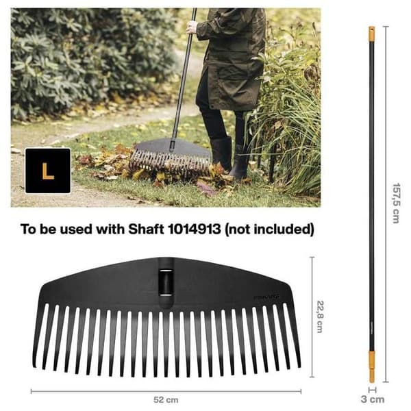 FISKARS gräskvasthuvud - L Solid - 25 tänder - Svart