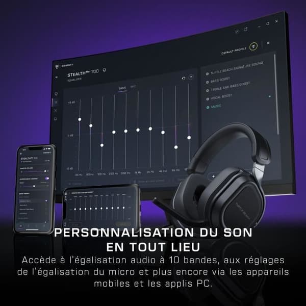 Trådløst multiplatform gaming headset - TURTLE BEACH - Stealth 700PC (Gen3) - Sort