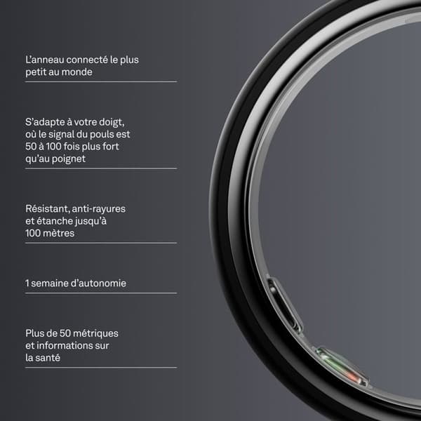 Oura Ring 5 - Stealth - Storlek 6