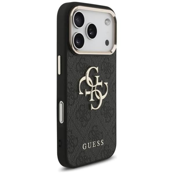 Guess Big 4G Classic Logo Cover til iPhone 17 Pro 6.3" Sort Guld
