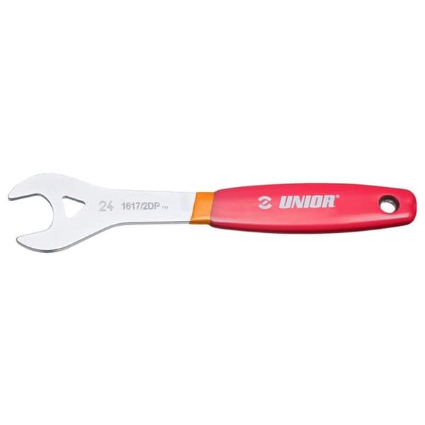 Keglenøgle - Unior - 17 mm - Ergonomisk - Forkromet - Rød/Orange