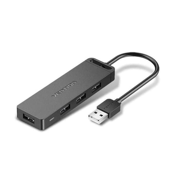 USB 2.0 Hub - VENTION - CHMBD - 4 Porte - 50cm - Sort