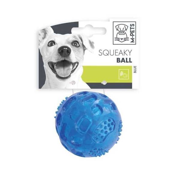 M-PETS SQUEAKY Boll Blå - Ø 6.3 cm Blå