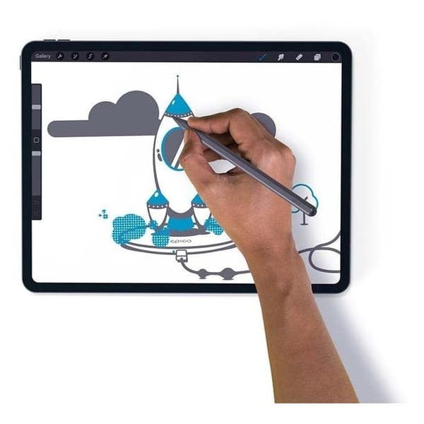 Episk Stylus med trådløs magnetisk opladning - lys grå