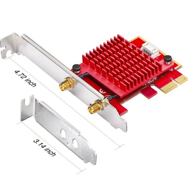 WiFi 6 PCIe-kort - Cudy - WE3000S - Bluetooth 5.0 - 2402Mbps - Sort