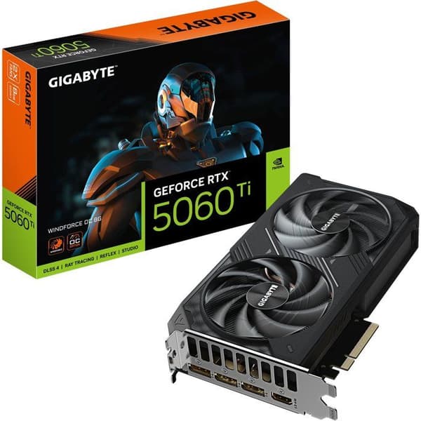 GIGABYTE - WF2 - Grafikkort - NVIDIA RTX 5060Ti OC - 8 GB