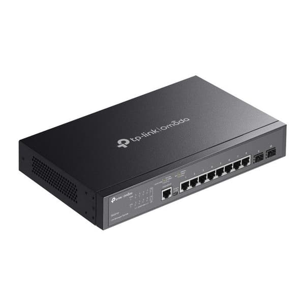 Switch - TP-LINK - TL-SG3210 - 8x Gigabit + 2 SFP - Managed L2 - Rackmount fanless lavt strømforbrug