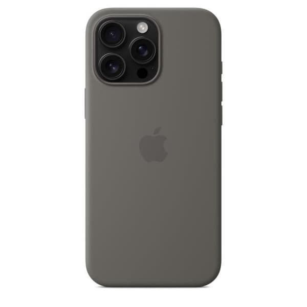 APPLE iPhone 16 Pro Max - Silikonfodral med MagSafe - Sten Grå