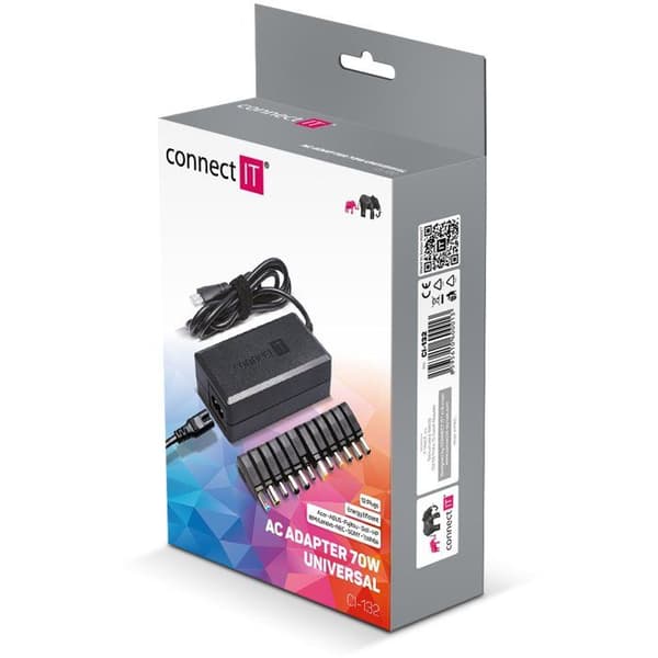 CONNECT IT CI-132 Strømforsyning til bærbar computer 70W