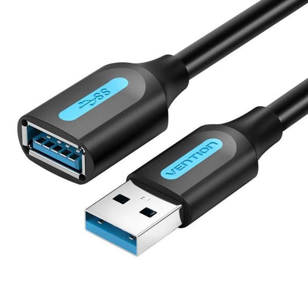 USB forlængerkabel - VENTION - CBHBF - 5 Gbps - Sort - Plug-and-Play
