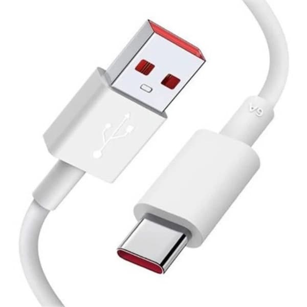 USB-A til USB-C kabel - XIAOMI - Mi - 6A - 1m - Hvid - USB-C kompatibel