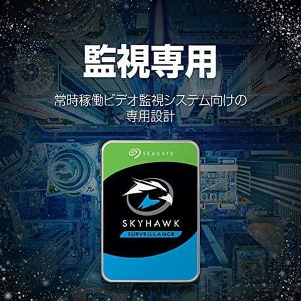 Intern videoovervågningsharddisk - SEAGATE - SkyHawk - 1 TB - SATA 6 GB/s - 256 MB cache