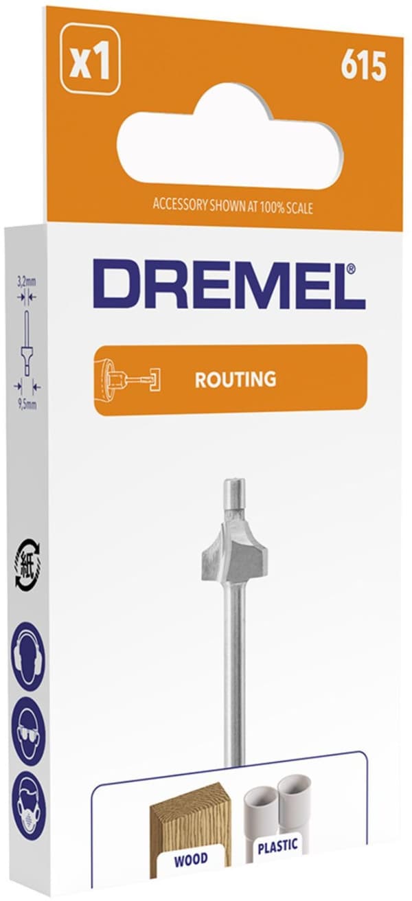 Fres til afskæring med guide - DREMEL - 14 rund - Arbejdsdiameter: 9,5mm - Grå