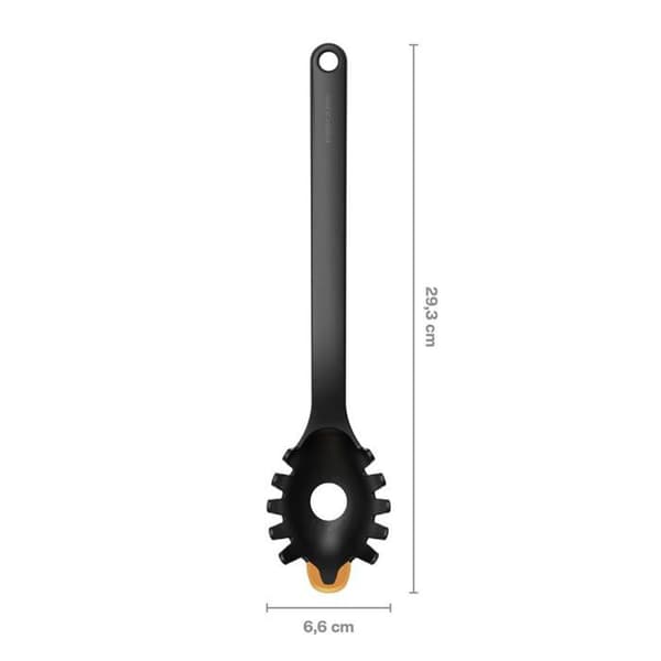 Pastaske - Fiskars - Functional Form - 29 cm - Plastik/Silikone - Sort/Orange