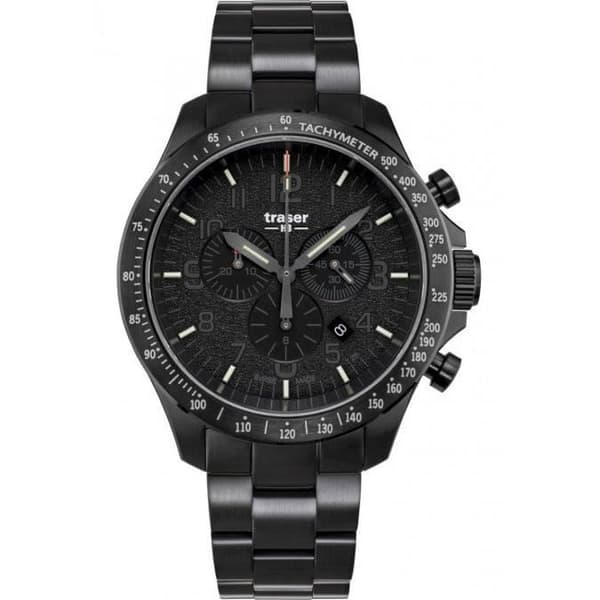 Ur - Traser H3 - Mand - Chronograf - Rustfrit stål - 10 ATM