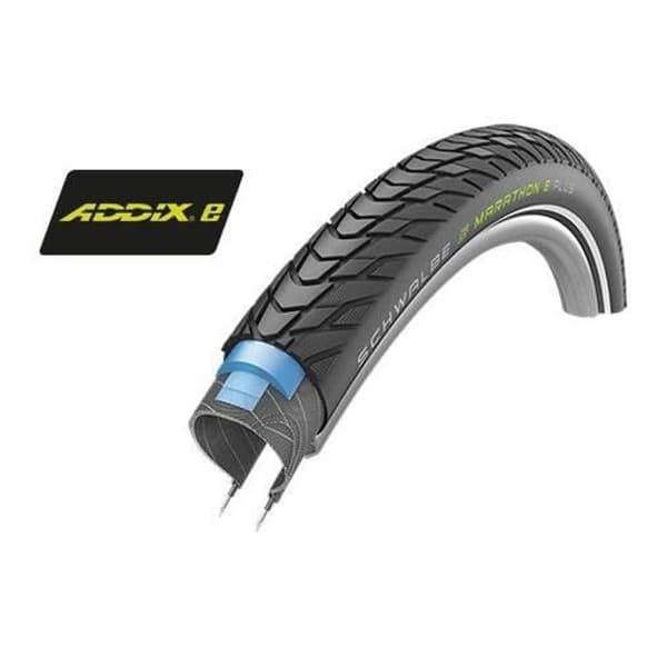 Pneu SCHWALBE MARATHON E-PLUS SMART - Voksen - Sort - Fritidscykel