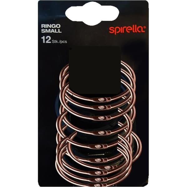 Set om 12 duschdraperiringar RINGO SMALL Koppar Spirella