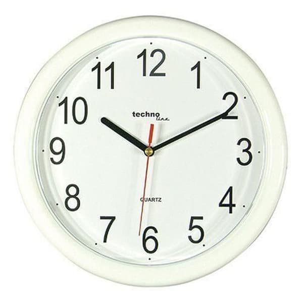 Klocka - TECHNO LINE - WT-600 - Färg: Vit - Modern design - Hög precision