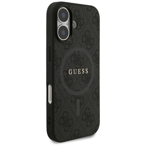 Coque Guess 4G Ring Classic Logo MagSafe til iPhone 17 - Sort