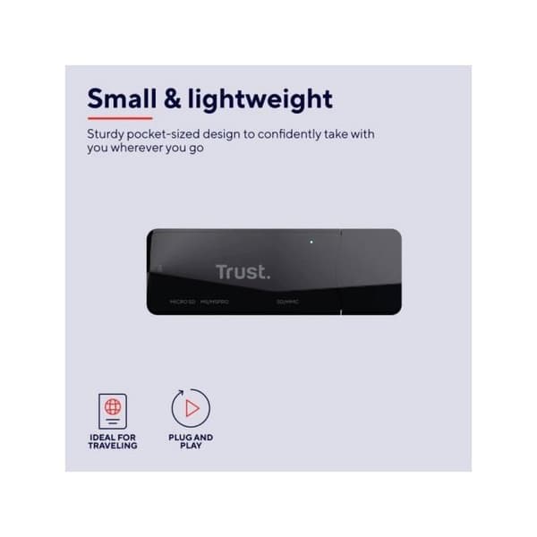 TRUST Nanga Kortlæser (MS, SD, microSD, MS Micro) USB 3.1 Gen 1