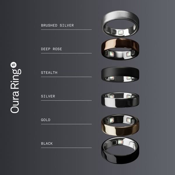 Oura Ring 5 - Stealth - Storlek 6
