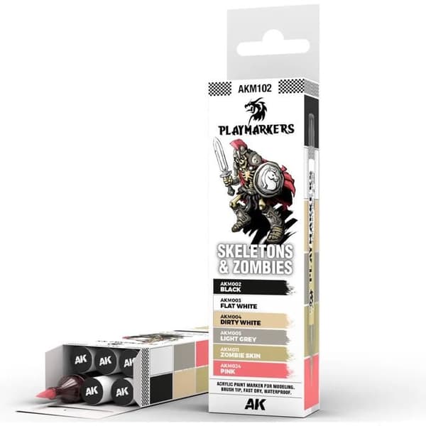 AK Interactive Markører Skeletter & Zombier (x6)