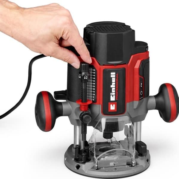 Einhell Professional Fräsmaskin TP-RO 1400 E (1400 W, slaglängd 55 mm, med parallellguide, kompassspets)