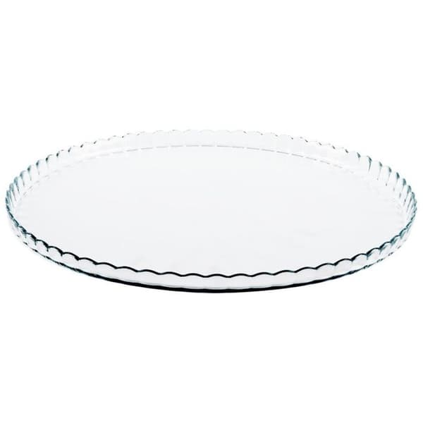 Pladeglas Patisserie - PASABAHCE - 32 cm - Glas - Rund - Grå