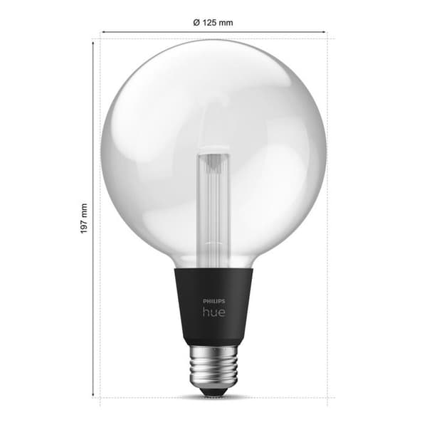 Philips Hue G125 E27 6,8 W Hvid smart pære