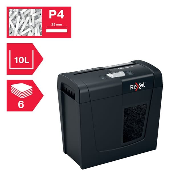 Rexel Secure X6 Makulator med krydsskæring